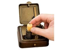 Mechanical Candle Box, Elegant Decorative Portable Candle Stand Holder, Compact Pocket Candles Stick Case for Home Living Room Bedroom Kitchen Entryway Desk Shelf Table Ambient Lighting Decor Use