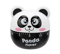 Mechanical Kitchen Timer, Panda Shape Timer Cute Animal Timers for Kids Wind up 60 Minutes Manual Countdown Mechanical Cooking for Kitchen (Black)