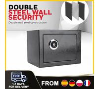 Mechanical Safe Deposit Safe Box With 3 Keys & 2 expansion bolts for Money Gun Jewelry Document Home Office Hotel Business fr 1PC