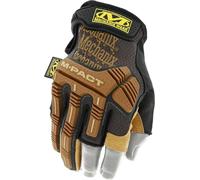 Mechanix Wear M-Pact® Gants en cuir avec cadre en cuir, taille S, marron/noir