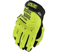 Mechanix Wear Max Cut M-Pact F9-360, Safety Gloves, Hi-Vis Yellow - Large | Cut resistant liner, rubber knuckle guards, impact shield, D3O palm; for building, site work, metal work & machinery