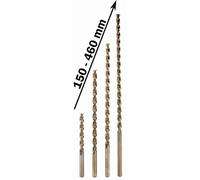 Mèche à bois hélicoïdale HSS-G 10,0x250mm version extra longue - 1599.210
