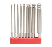 Mèche Allen métrique - Tournevis portable magnétique de 9 pièces, adaptateur à tête hexagonale pour charges , accessoire pour outils manuels à dégagement rapide, rallonge pour accès d'angle