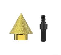 Mèche de chanfreinage diamant avec adaptateur M10, fraise pour carrelage, porcelaine, marbre, granit et béton pour élargir les trous et lisser les bords (MM10 Classic 38 mm)