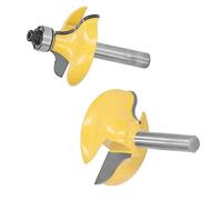 Mèche de routeur de gabarit de plateau de bol de tige de 2 pièces, 8mm | Fraises à découper les plaques pour fraiser des formes en bois de pin et panneaux de particules pour menuisiers