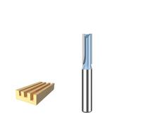 Mèche de routeur droite for le travail du bois de qualité industrielle, coupe-bordure métrique à Double tranchant, lame en carbure, outils CNC(1pcs,6.35x7)