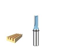 Mèche de routeur droite for le travail du bois de qualité industrielle, coupe-bordure métrique à Double tranchant, lame en carbure, outils CNC(1pcs,12.7x8x22)