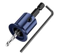 Mèche d'évier pour bois - Ensemble d'outils de chanfreinage pour trous de vis | Tête de coupe en acier à haute vitesse avec tige hexagonale, outil de préparation de montage encastré pour le travail du