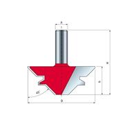 Mèche pour assemblage à onglet - Ø55 H23/61 Q12 Z2 - F03FR02425 -99-03512P