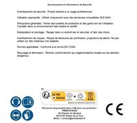 Mèche SDS Max 4 Têtes 22x600 mm - Acier - Norme Professionnelle - Performances Optimales et Durabilité - D-Work