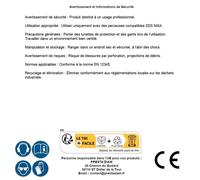 Mèche SDS Max 4 Têtes 42x600 mm - Acier - Haute Performance - Idéale pour Perçage Intensif - D-Work