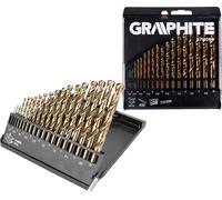 Mèches à métaux GRAPHITE HSS-Co 1.0-10.0 mm, set de 19 pcs.