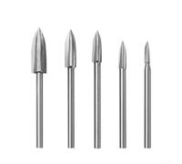 Mèches à Sculpter pour bois 3mm pour Outils Rotatifs Mèches(5pcs) | Queue 3mm compatible , pour proxxon, pour idéal pour sculpture détails, gain de force, usage manuel réduit