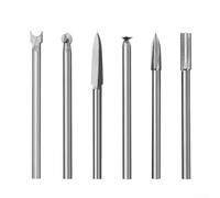 Mèches à Sculpter pour bois 3mm pour Outils Rotatifs Mèches(6pcs) | Queue 3mm compatible , pour proxxon, pour idéal pour sculpture détails, gain de force, usage manuel réduit