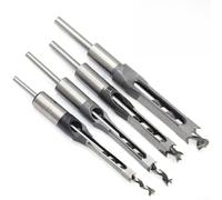 Mèches Carrées 4 Perçage pour bois Mortaiseuse Mèches Carrées | Perçage trous carrés pour précis, pour idéal mortaiseuse, finition nette éclats, majeur