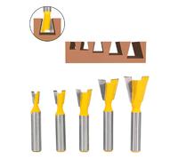 Mèches de toupie queue d'aronde bois - lot de 5