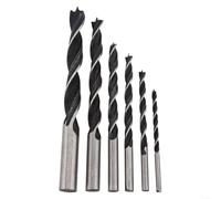 Mèches pour bois Spirale 6pcs 3-10mm Pointe Centrale Mèches pour | Pointe centrale précise, d'épaule, perçage exact, fini lisse, pour idéal chevilles