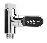 MechKit Thermomètre de douche numérique à LED - En aluminium - Écran rotatif à 360° - Pour la maison, la salle de bain, la cuisine