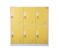MECOLOR 4.6.9 Portes Armoire de Bureau en métal employés utilisant de Petits casiers Chambre Cube casier, Salon et casier Scolaire, casier à la Maison Armoire de Rangement pour Enfants (Yellow,6D)