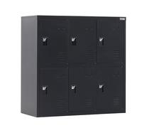 MECOLOR Armoire de Bureau en métal de 4,6,9 cm - pour Les employés - Utilise de Petits casiers - pour Chambre à Coucher, Salon et école - Organiseur de Rangement pour Enfants (Noir -N6D)