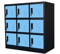 MECOLOR Armoire de rangement pour employés de bureau et de maison (bleu, W9D)