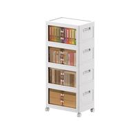 MECOLOR Bacs de Rangement cubiques avec couvercles, organiseurs de Placard Pliables, 4 boîtes de Rangement empilables 4 x 34 L, armoires de Rangement en Plastique
