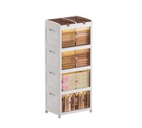 MECOLOR Bacs de rangement en plastique extra larges avec couvercle, boîte de rangement empilable à roulettes de 280 L, armoire de rangement pliable pour chambre à coucher, salon, salle de bain