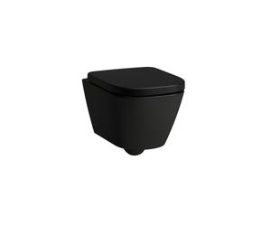 Meda cuvette susp compacte silent flush ss bride noir mat 490x360x355 - LAUFEN H8201137160001