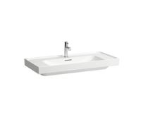 Meda lavabo mural ou à poser sur meuble blanc 1000x460x80 mm - LAUFEN H8101190001041