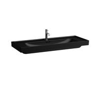 Meda lavabo mural ou à poser sur meuble noir mat 1200x460x80 mm - LAUFEN H8141117161091