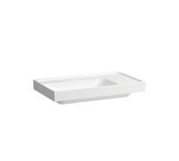 Meda lavabo mural ou à poser sur meuble tablette à droite blanc lcc 800x460x80 - LAUFEN H8171164001121