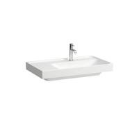 Meda lavabo mural ou à poser sur meuble tablette à gauche blanc lcc 800x460x80 - LAUFEN H8171154001581