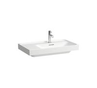 Meda lavabo mural ou à poser sur meuble tablette à gauche blanc mat 800x460x80mm - LAUFEN H8171157571091