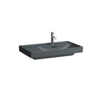 Meda lavabo mural ou à poser sur meuble tablette à gche graphite mat 800x460x80 - LAUFEN H8171157581081