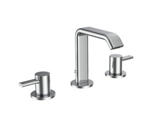 Meda mélangeur de lavabo 3 trous bec fixe 110 mm avec vidage clic-clac chromé - LAUFEN HF506611100000