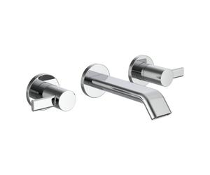 Meda mélangeur de lavabo mural 3 trous bec fixe 150 mm chromé - LAUFEN HF506624100000