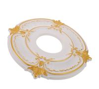 Médaillon Décoratif Rond pour Plafonnier Vintage, Effet Plâtre PU | Aperture 10x10x10cm, Structure Légère et Support Renforcé, Salon Salle à Manger