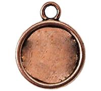 Médaillon En Métal Rond Grand Modèle Cuivré