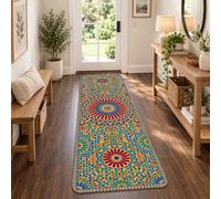 Medallion Tapis de couloir bohème 2 x 5 | Motifs géométriques complexes, tapis de couloir, esthétique bohème, motifs floraux symétriques