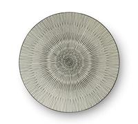 MÉDARD DE NOBLAT - Assiette plate - D27 cm - Hypnose - Grès - Lot de 6 - Crème et Noir