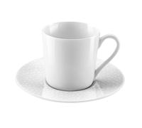 Médard de Noblat Baghera 6 tasses café et soucoupes 12 cl, porcelaine