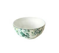 Médard de Noblat - Bol déjeuner - D17 cm et 50 cl - Oxalis - Grès - Lot de 6 - Blanc et Vert
