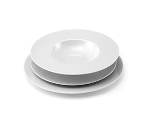 Médard de Noblat Downtown service 18 assiettes, porcelaine, blanche