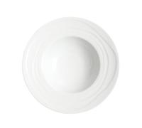 Médard de Noblat Onde 6 assiettes creuses 22,2 cm, porcelaine, blanche