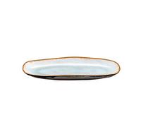 Médard de Noblat - Plat ovale petit modèle - D23 cm - Shadow - Grès - Lot de 6 - Bleu clair