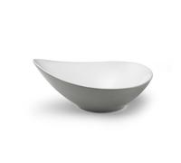 Médard de Noblat Sven 6 assiettes creuses 20 cm, porcelaine, couleur gris