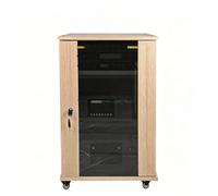 Média Cabinet, Support en Bois avec Ventilateur de Refroidissement Gestion | Panneaux en Bois Massif, Rack Audio Modulaire, Structure Stable, Rangement Salon, Studio d'Enregistrement