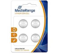Mediarange Piles bouton lithium CR2025 - Pack de 4