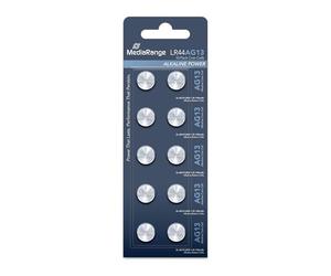 MediaRange MRBAT113 Pile Bouton LR44 10 pièces Type de Batterie Alkaline 1, 5 Volt AG13