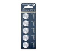 MediaRange - Piles boutons Lithium CR2016 - 3V - Lot de 5 piles